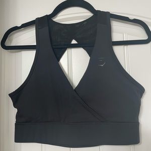 Gymshark X Nikki Blackketter Cross Back Sports Bra Black Marl